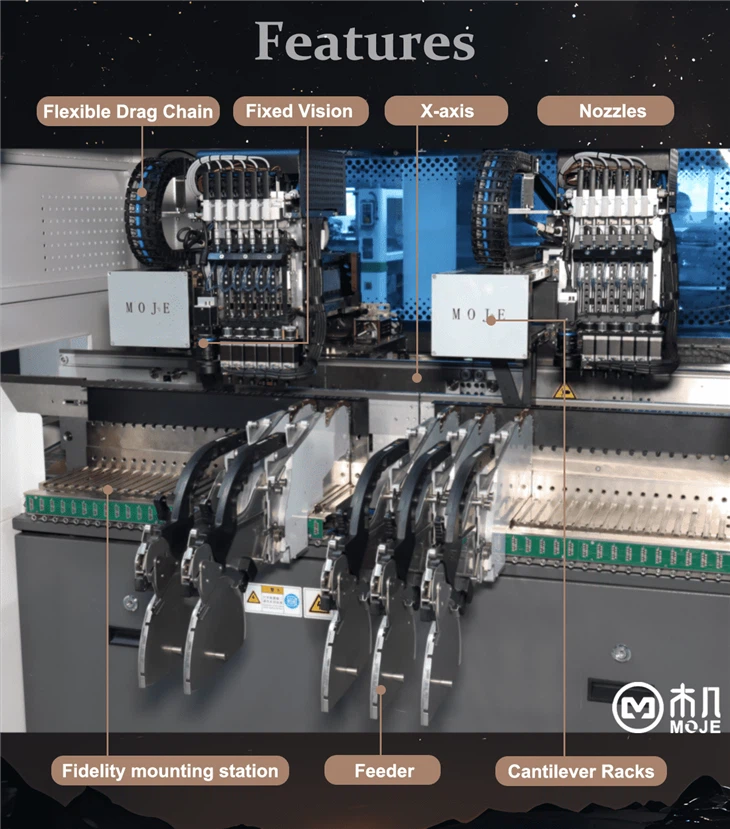 1200mm Long PCB Multifunctional Pick-and-Place Machine